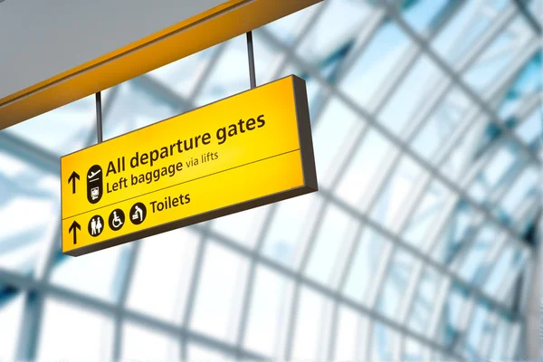 Bestuur van de vlucht-, aankomst- en vertrektijden op de luchthaven, — Stockfoto