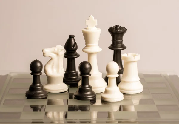 Unternehmenserfolg, Teamwork, Schach — Stockfoto