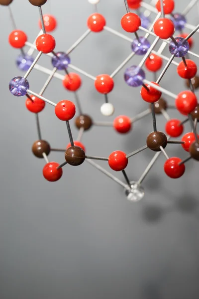 Modelo molecular, DNA e átomo no laboratório de pesquisa científica — Fotografia de Stock