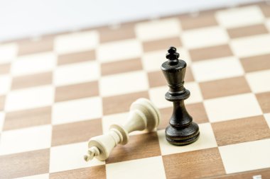 Satranç şekil, iş kavramı stratejisi, liderlik, ekip ve su