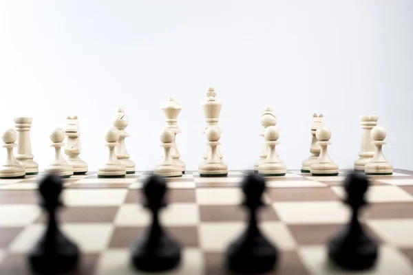 Шахова фігура, стратегія бізнес-концепції, лідерство, команда і су — стокове фото