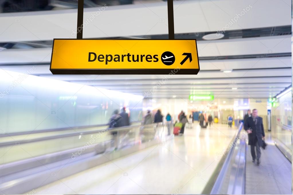 Flight, arrival and departure board at the airport