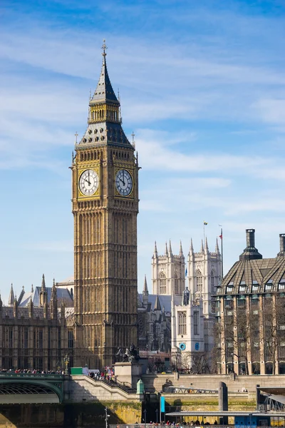 Big Ben Och Westminster Abbey London England — Stockfoto