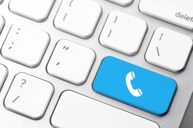 E-posta, telefon ve bilgisayar klavye simgesine iletişim