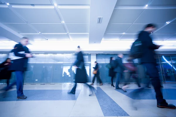 London businessman train tube station in rush hour — Stock Photo, Image