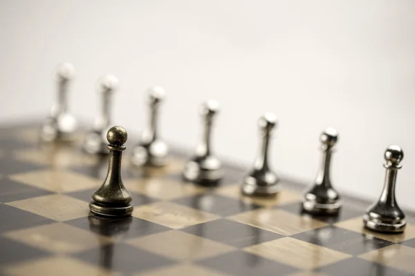 Концепція шахового бізнесу, лідер та успіх — стокове фото