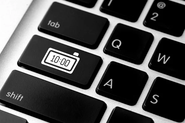 Biznes handel ikona przycisk klawiatury komputera — Zdjęcie stockowe