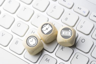 Bilgisayar klavye tuş üzerinde iş e-ticaret görüntülenmesi