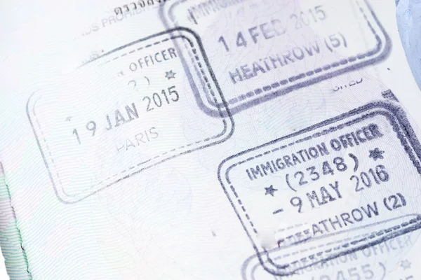 Royaume-Uni visa en passeport — Photo