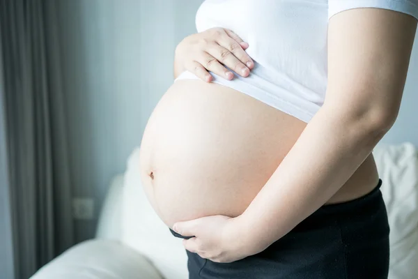 Mulher Grávida Com Imagem Ultra Sonográfica — Fotografia de Stock