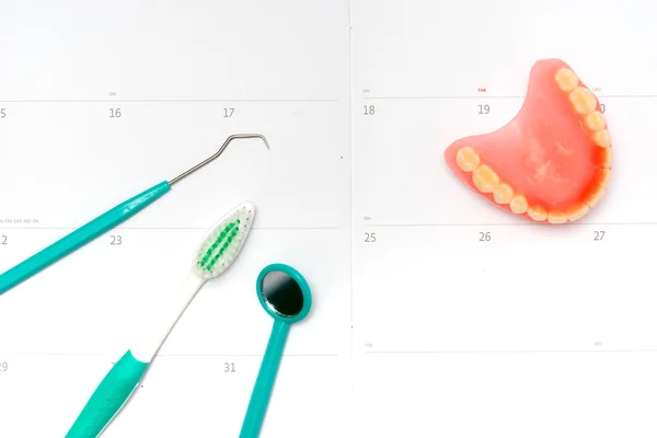 Toothbrush Toothpaste Top View — Stock Photo, Image