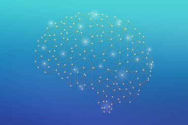 Digital brain for technology AI concept