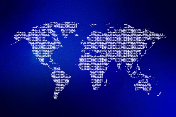 Global Network World Map Technology Future Concept — Stockfoto