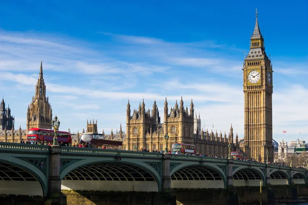 Abadia de Big Ben e Westminster em Londres, Inglaterra — Fotografia de Stock
