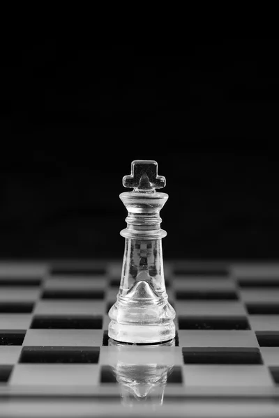 Figura de xadrez, estratégia de conceito de negócios, liderança, equipe e su — Fotografia de Stock