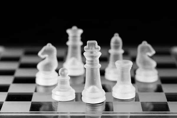 Σχήμα σκάκι, επιχειρηματική στρατηγική έννοια, ηγεσία, ομάδα και su — Φωτογραφία Αρχείου