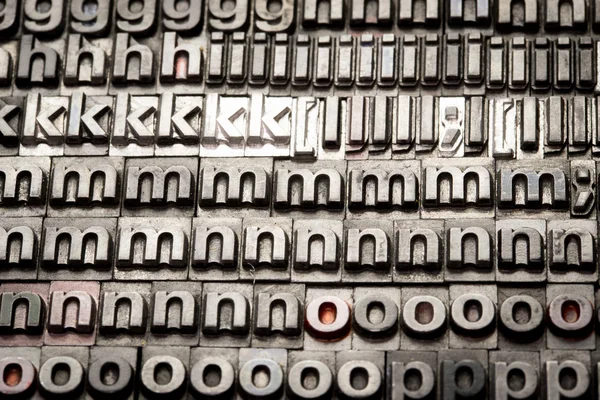 Vintage letterpress alphabet and number background — Stock Photo, Image