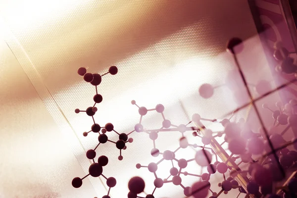 Science Molecule DNA Model Structure, concepto de trabajo en equipo empresarial — Foto de Stock