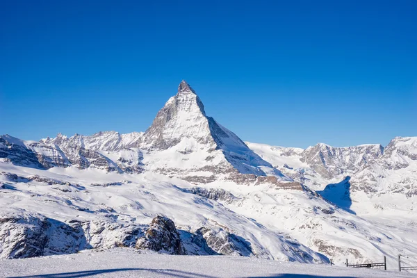 Matterhornu, zermatt ve Švýcarsku — Stock fotografie