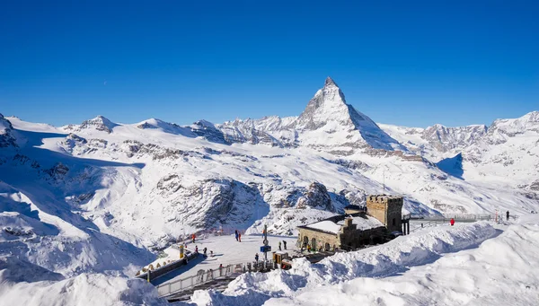 Στο Βουνό Matterhorn Ζερμάτ Ελβετία — Φωτογραφία Αρχείου
