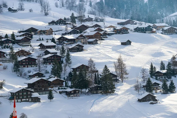 Swiss mountain, Jungfrau, Suíça, estância de esqui — Fotografia de Stock