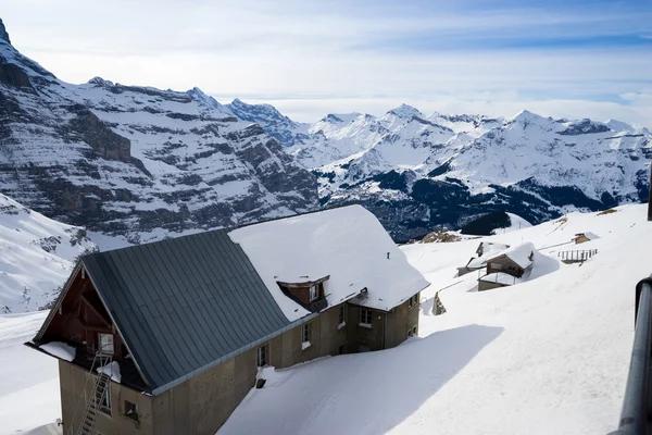 Ελβετικό βουνό, Jungfrau, Ελβετία, χιονοδρομικό κέντρο — Φωτογραφία Αρχείου