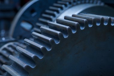 Sanayi dişli makine Cog, iş işbirliği, takım çalışması ve zaman