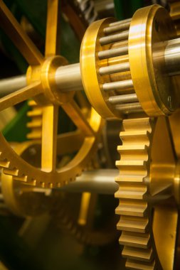 Sanayi dişli makine Cog, iş işbirliği, takım çalışması ve zaman