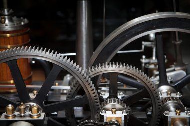 Sanayi dişli makine Cog, iş işbirliği, takım çalışması ve zaman