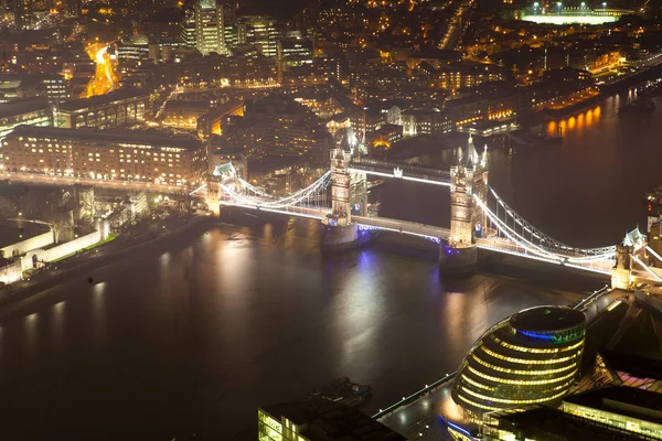 Tower Bridge Londýn Noci — Stock fotografie