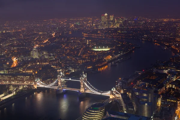 Тауерський Міст Лондон Великобританія Вночі — стокове фото