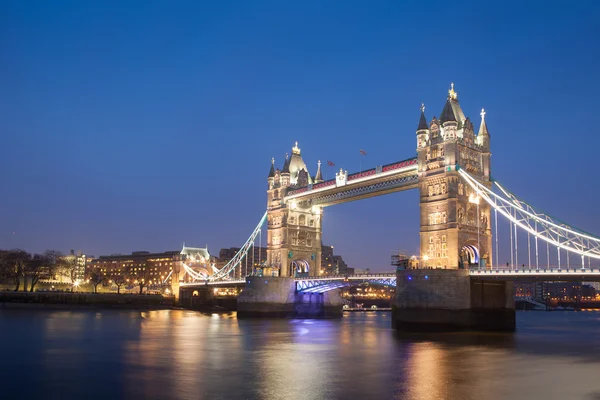 Tower Bridge Londres Reino Unido Por Noche —  Fotos de Stock