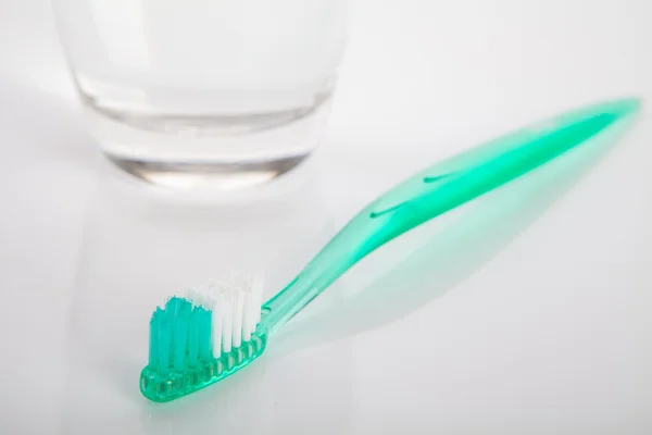 Test Tubes Toothbrush Spoon — Stock Photo, Image