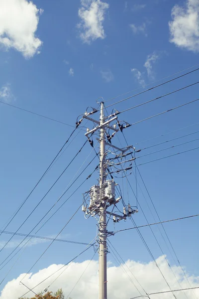 Torre Energía Con Fondo Cielo Azul —  Fotos de Stock