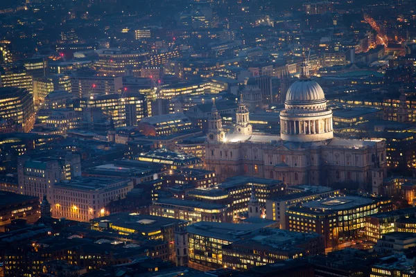 Top View Millennium Bridge Paul Cathedral London England — Stock Photo, Image