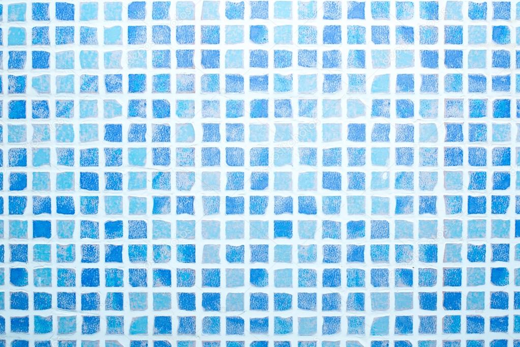 Blue color mosaic background tile