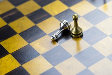 Satranç iş kavramı, lider ve başarı