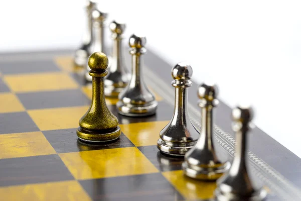 Концепція шахового бізнесу, лідер та успіх — стокове фото
