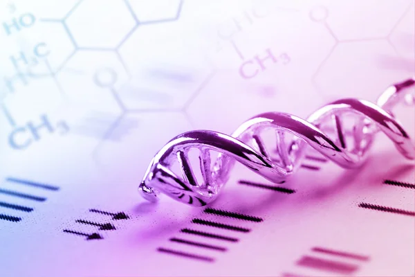 ADN, molécule, chimie en laboratoire test — Photo