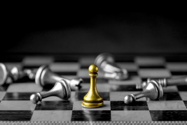 Satranç iş kavramı, lider ve başarı