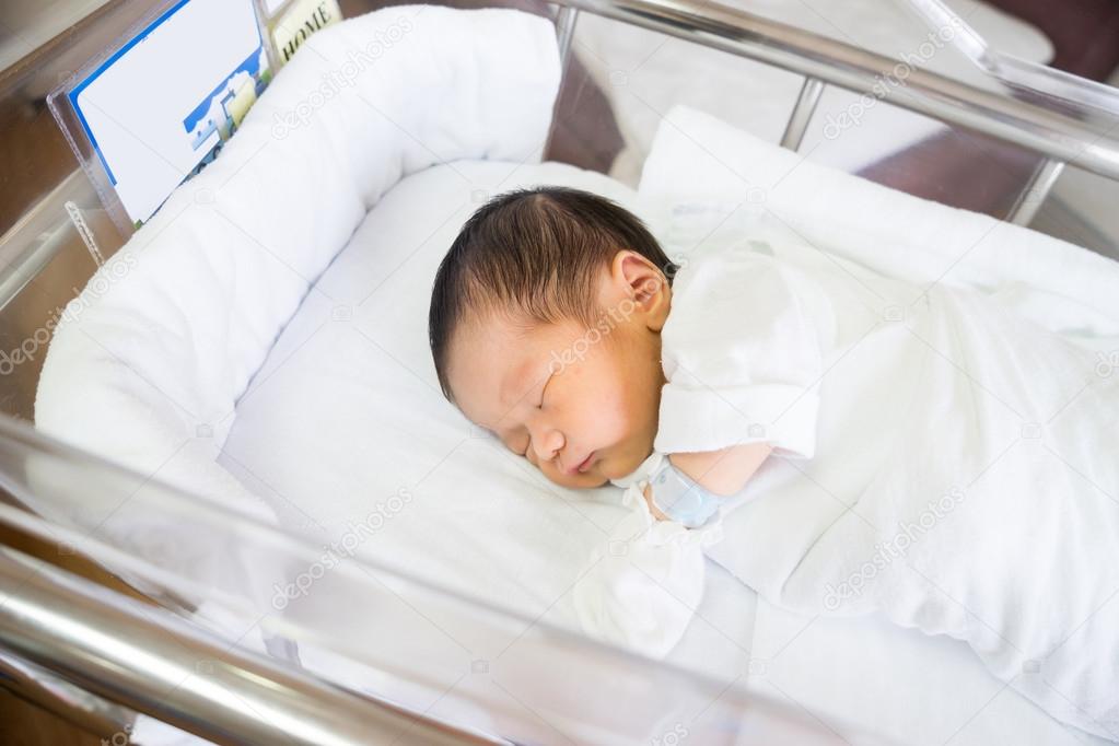 newborn baby in the hospital room