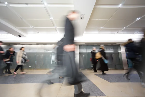 London Businessman Train Tube Station Rush Hour — Stock Photo, Image