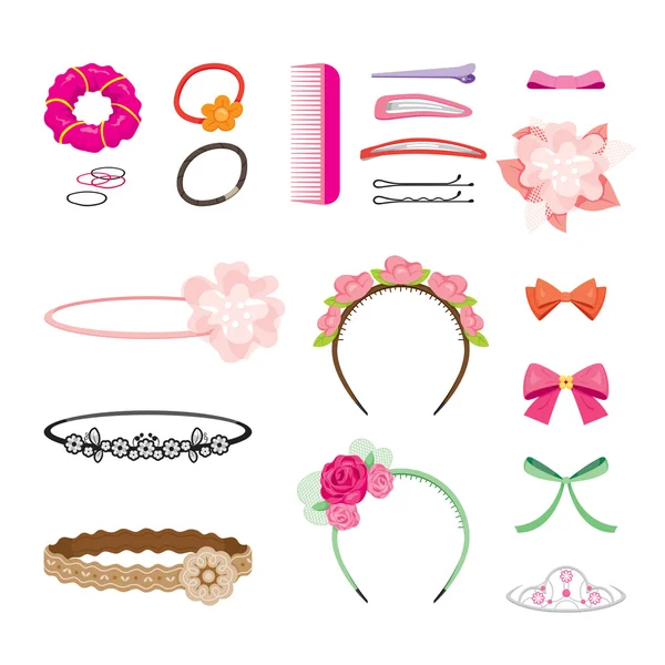 Set accessori per capelli — Vettoriale Stock