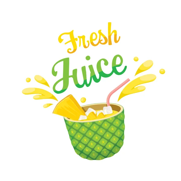 Φρέσκο χυμό ανανά — Διανυσματικό Αρχείο