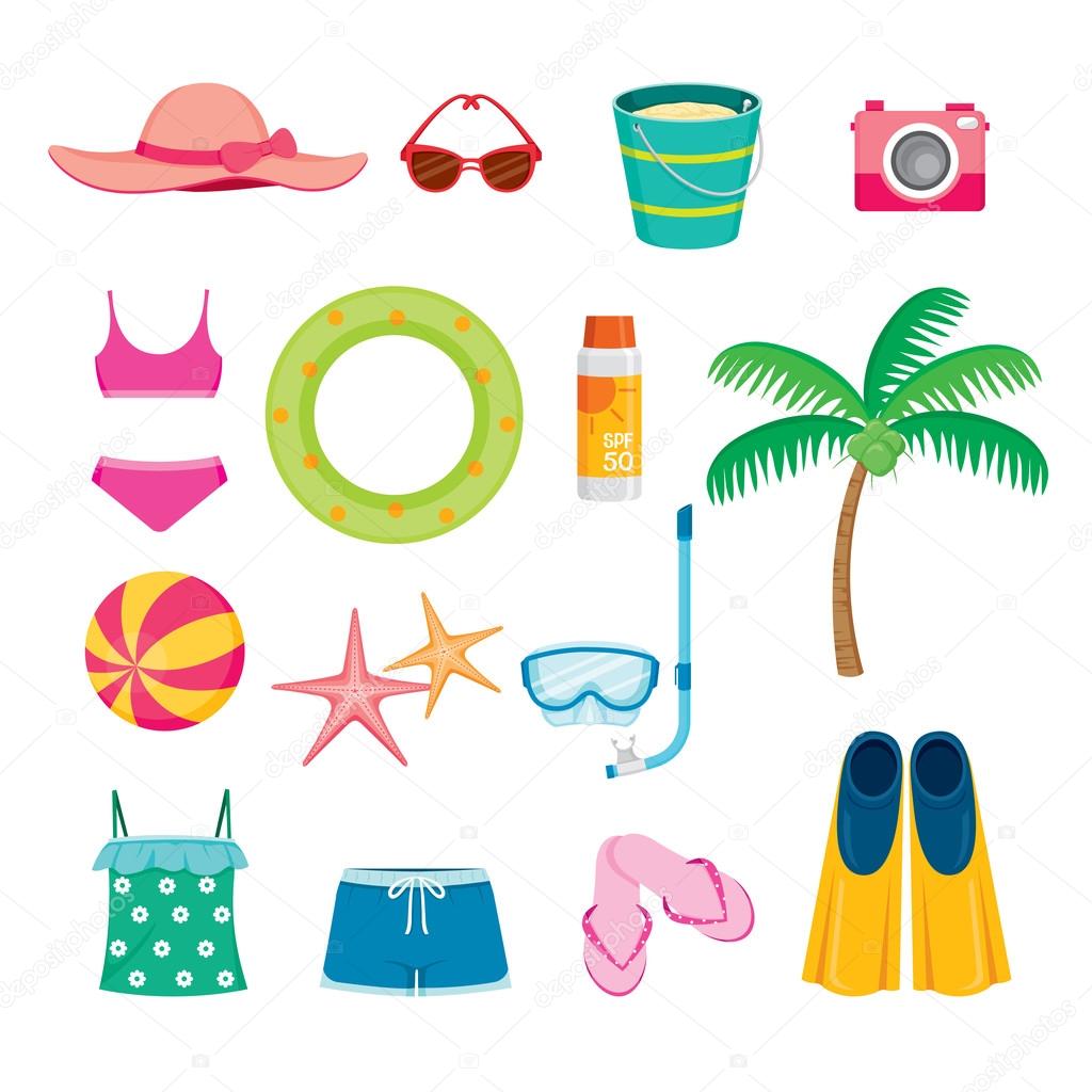 Summer Objects Icons Set Stock Vector Image by ©MatoomMi #110011434