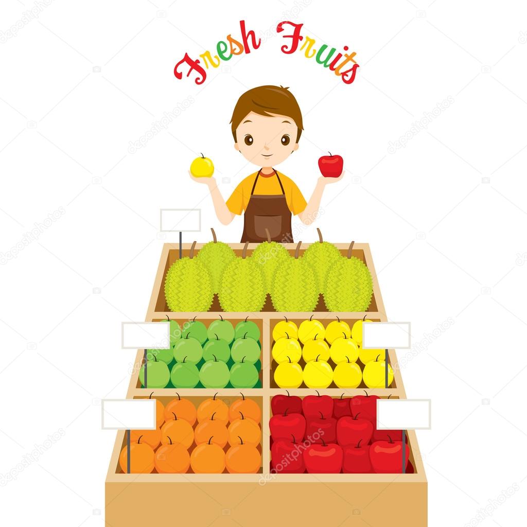 Merchant fruit imágenes de stock de arte vectorial | Depositphotos