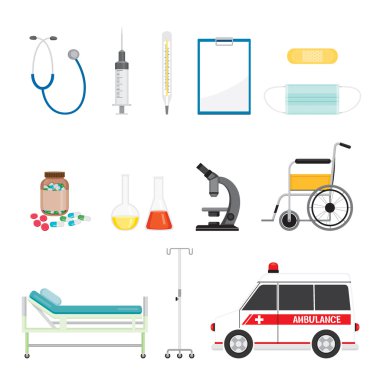 Tıbbi ekipman Icons Set