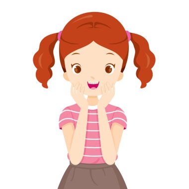 Diş diş telleri ile mutlu kız