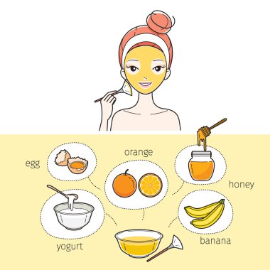 doğal yüz maskesi olan kadın