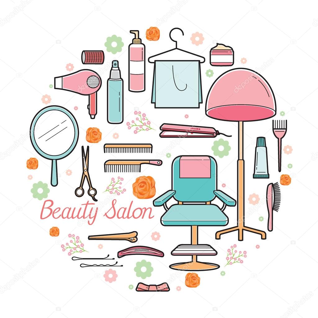 Hair Salon Equipments Set Stock Vector Image by ©MatoomMi #119988638 Hair Salon Equipments Set Stock Vector Image by ©MatoomMi #119988638